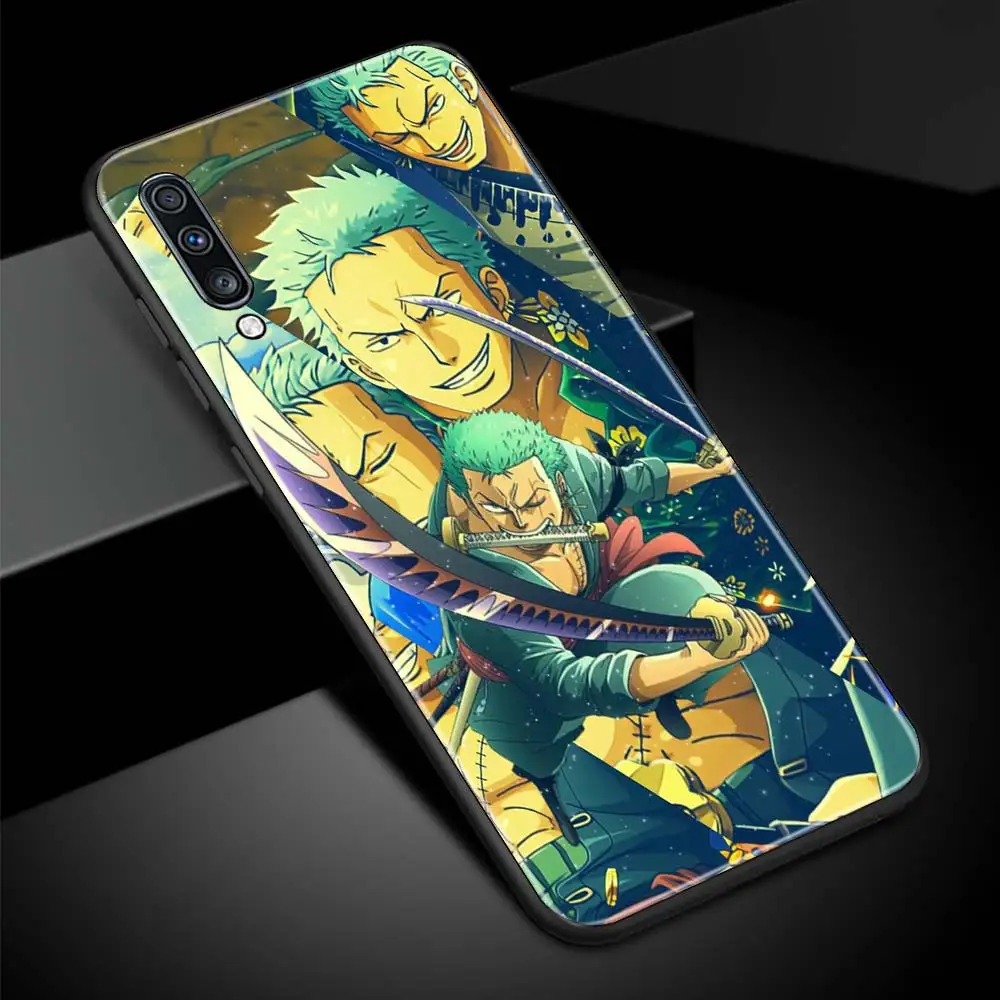 

One Piece Zoro Tempered Glass Case For Samsung Galaxy A51 A50 A71 A70 A31 A10 A21s A41 A11 M21 M31 M51 Shell Cover Coque