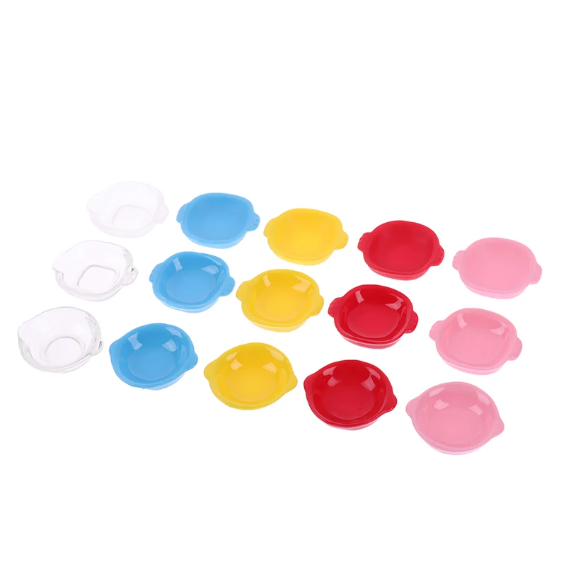 

3Pcs 1/12 Scale Colorful Miniature Dollhouse Dish Plate Doll House Pretend Play Kitchen Cooking Toy Set Accessories