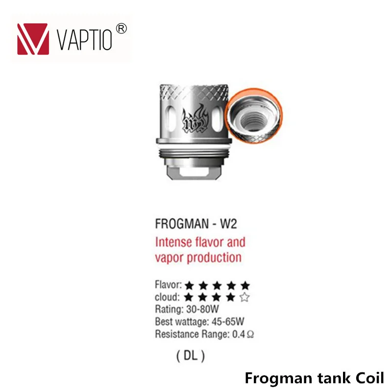 20 шт./15 шт./10 шт./5 шт. Vaptio Frogman core head для Ironclad/Frogman Tank/Wall Crawler Starter Kit катушка resistance |