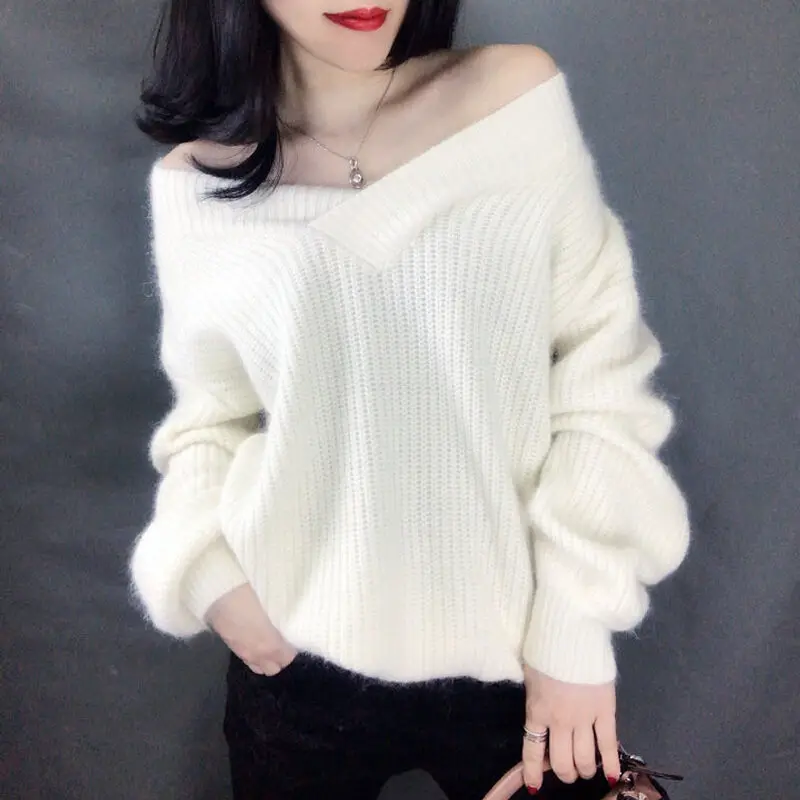 

Plus Size Mohair Cotton Sweater Women 2020 Autumn Winter Pullover Clothes Jumper Pull Femme Hiver Streetwear Knitted Sweater