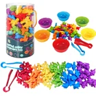 Игра-головоломка Монтессори детская, для изучения радуги и мелкой моторики