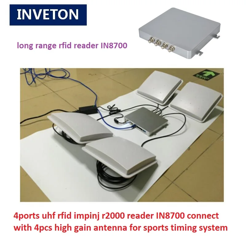 Free English SDK 8ports UHF rfid reader impinj chip TCP/IP RJ45/Ethernet 840-960mhz passive for Marathon/warehouse invnetory |