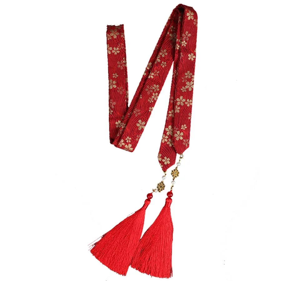 Ancient Chinese clothing headband antique headdress ribbon bronzing super fairy cloud crane tassel hair rope |