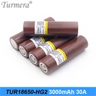 Turmera original inr18650 hg2 18650 3000 мАч 20a 30a с высоким потреблением энергии для электромагнитной батареи 3000 мАч