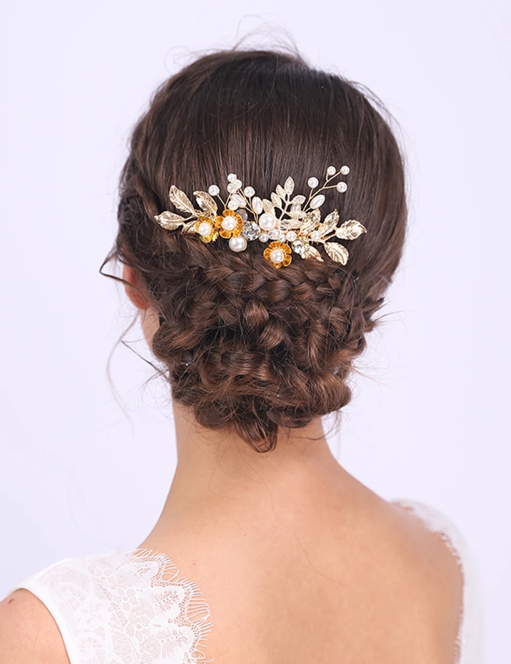 Винтажные Украшения для волос с золотыми цветами и искусственными Богинями