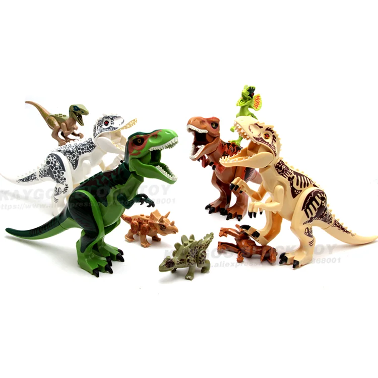 Строительные блоки Юрского периода динозавры фигурки кирпичи тиранозавр Рекс
