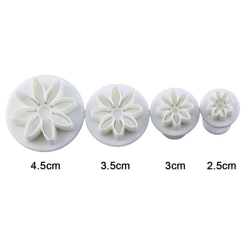 4 шт ромашка помадка для украшения торта формы печенье тиснение кухонной выпечки