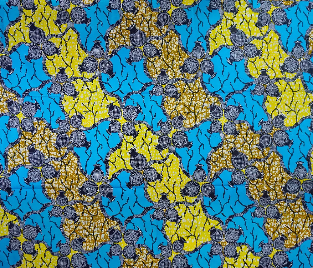 

New Hot Sale Ankara Fabric African Real Wax Printing High Quality 100% Cotton Soft Real Wax Sewing Cloth 6 Yards