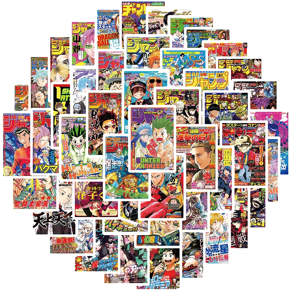 103050pcs anime stickers mix attack on titan hunter×hunter sticker bike skateboard motorcycle phone car kid toy cartoon decal free global shipp