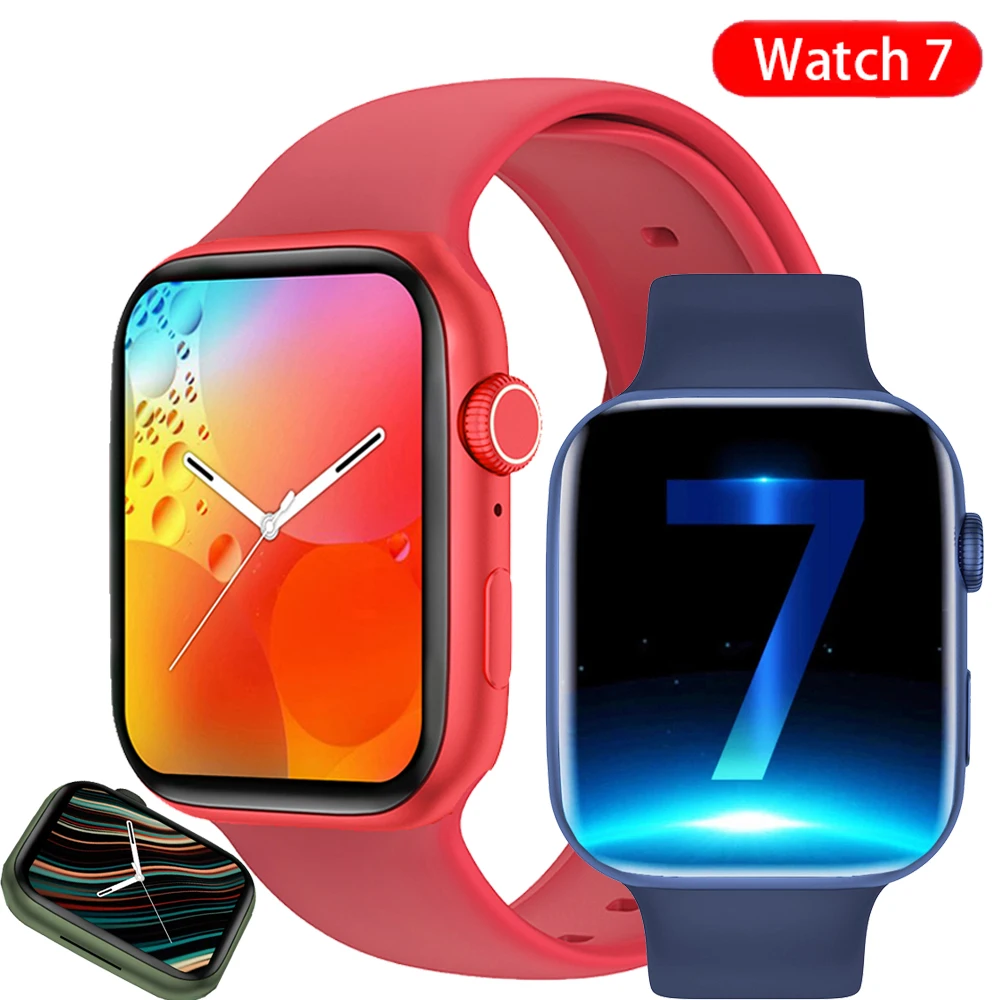 

Умные часы I7 Pro, серия 7, бесконечный экран, 4UI, Bluetooth, пульсометр, артериальное давление, водонепроницаемые умные часы для мужчин и женщин