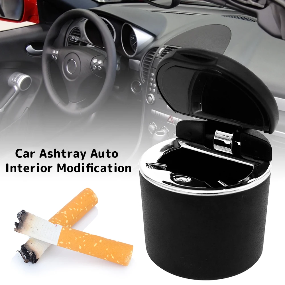 

Auto Car Ashtray Portable Cigarette Smoke Cup Holder Self Extinguishing Ash Tray with Lid Universal Butt Bucket Car Ash Holder