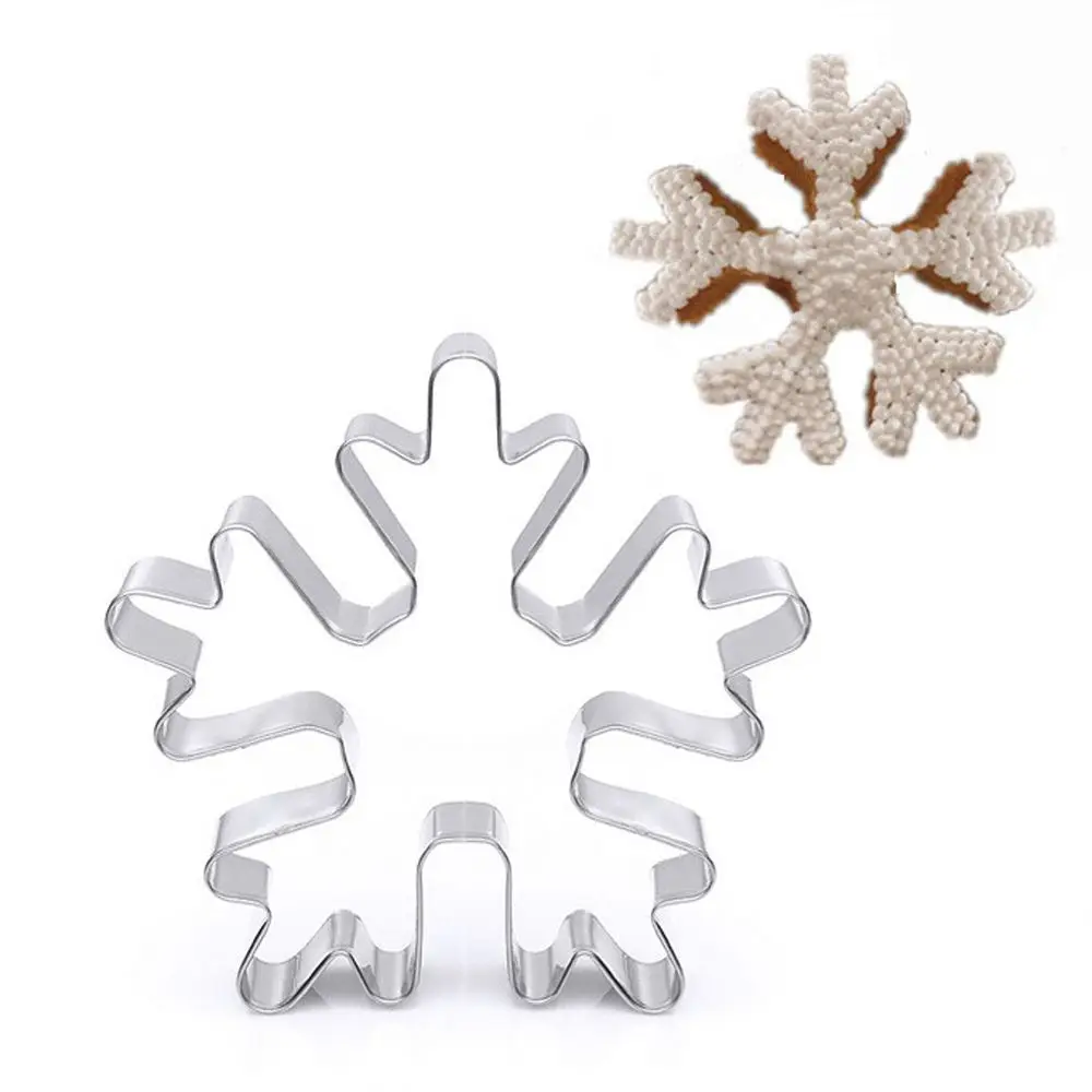 3D DIY торт-Снежинка формы из нержавеющей стали помадка резак печенья инструменты