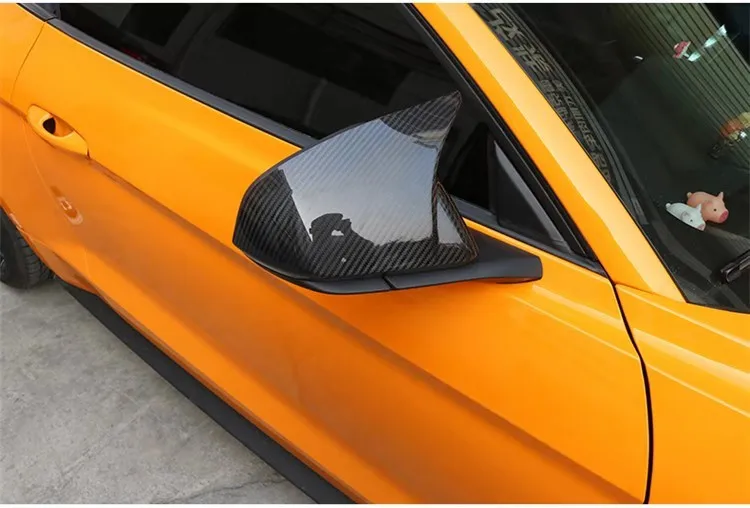 Зеркало заднего вида из углеродного волокна Защитная крышка для Ford Mustang 2015 2016 2017