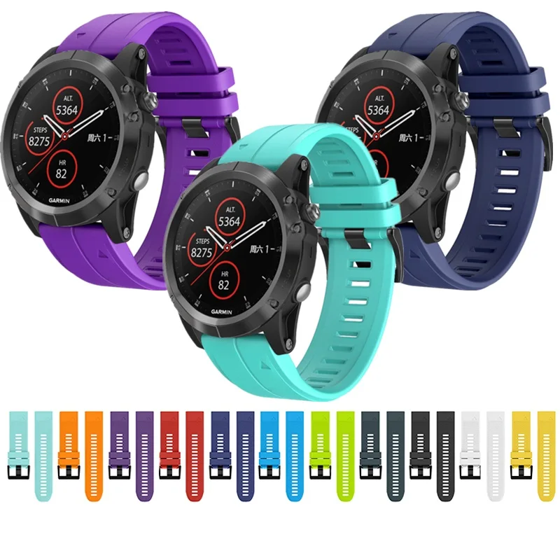 22 мм ремень для Garmin Fenix 5 Plus Смарт-часы ремень силиконовый браслет ремешок для часов браслет для Garmin Fenix 5 Plus