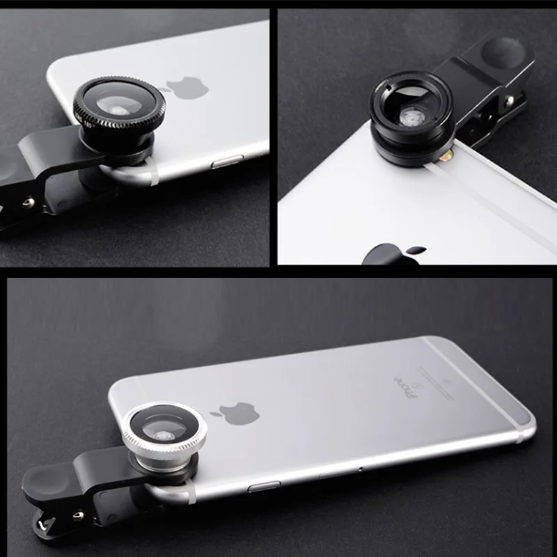 3 в 1 Набор широкоугольной микро-камеры рыбий глаз с зажимом 0 67x для телефона iPhone