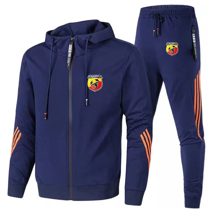 

Men's 2021Summer Abarth printing Spring Hoodies Sweatpants Male Comfortable Cotton Trousers Fashion Sport Suit Set clothes
