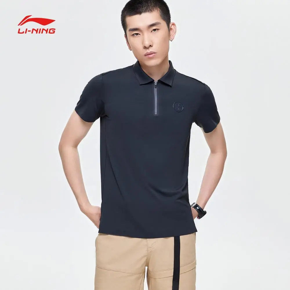Li Ning Мужская Спортивная Футболка поло серии Уэйд AT._UV 40 + на сухой дышащей тонкой