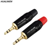 high quality 3 5mm plug audio jack gold plated earphone adapter for diy stereo headset earphonerepair earphone