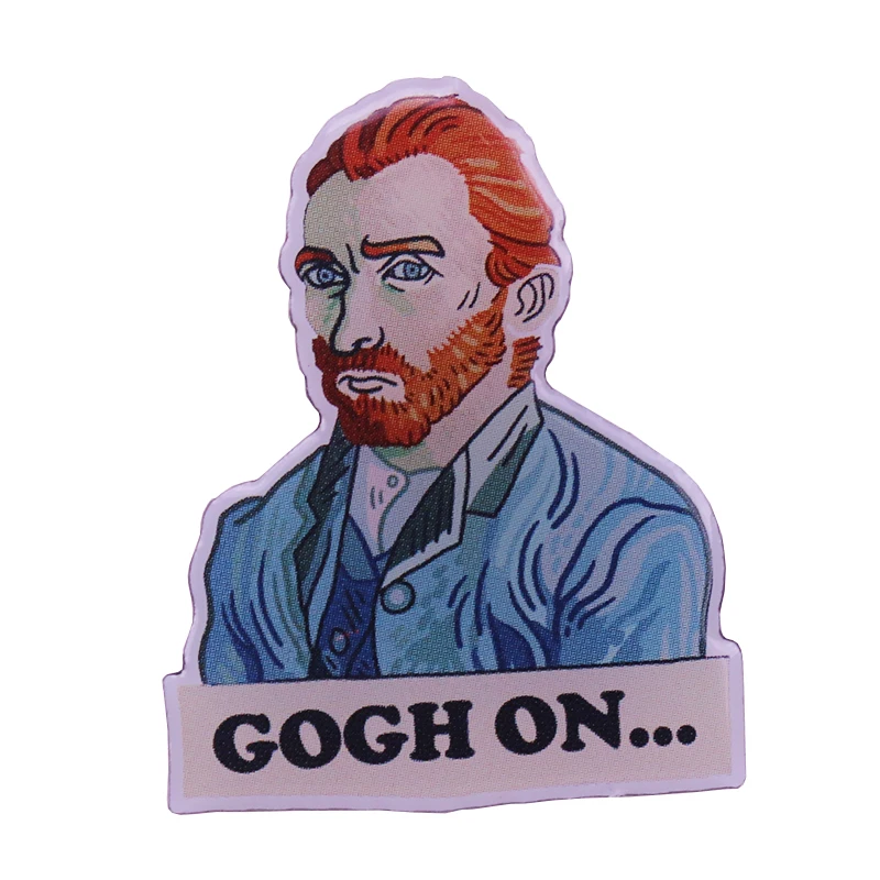 Van Gogh badge fun pun art gift | Украшения и аксессуары