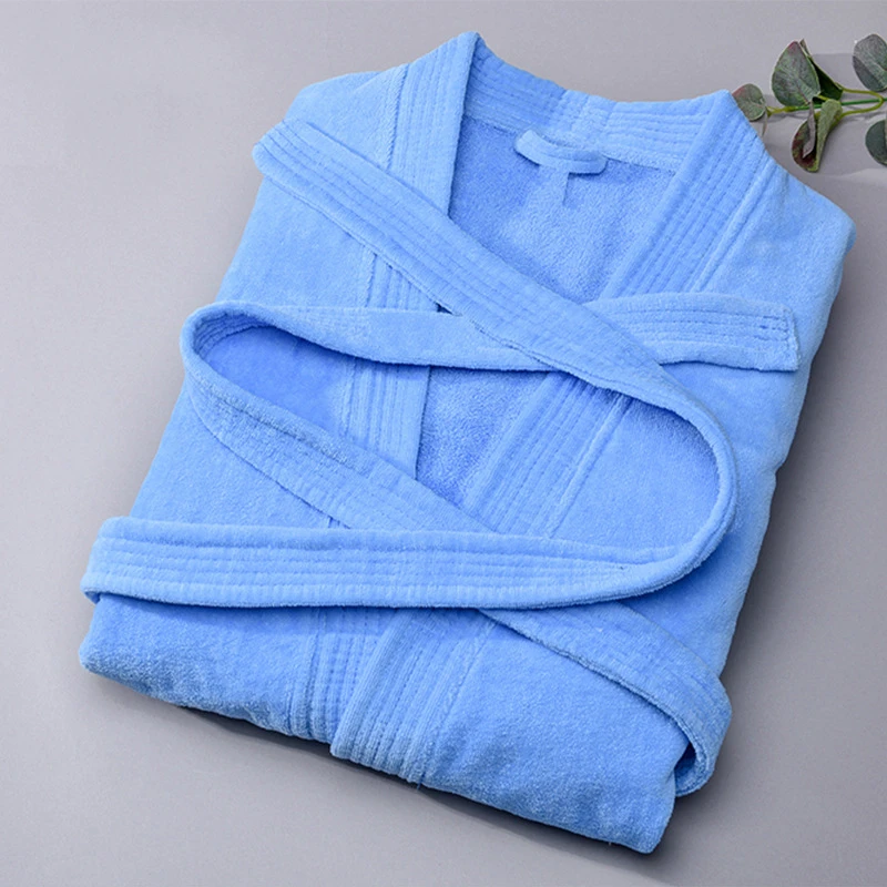 Высококачественные вельветовые халаты из хлопка с вырезом для полотенец на