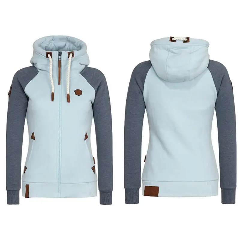 Женская ветровка с капюшоном базовая ветрозащитная куртка на молнии верхняя