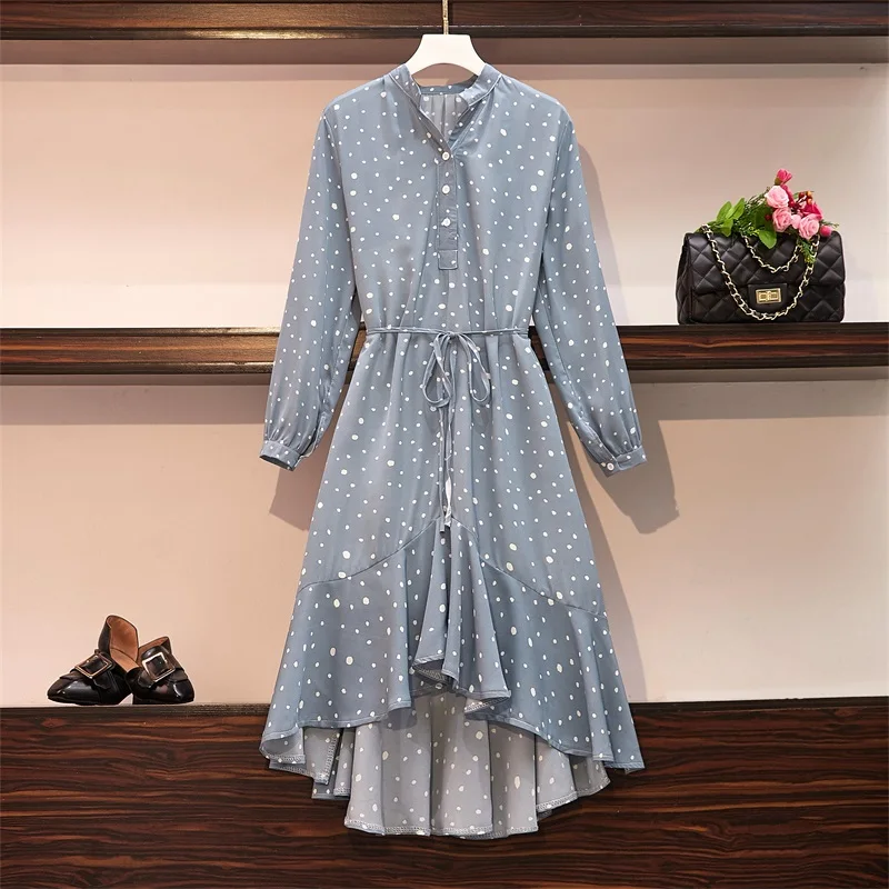 Женское платье рубашка с оборками осень 2020 Модные свободные повседневные