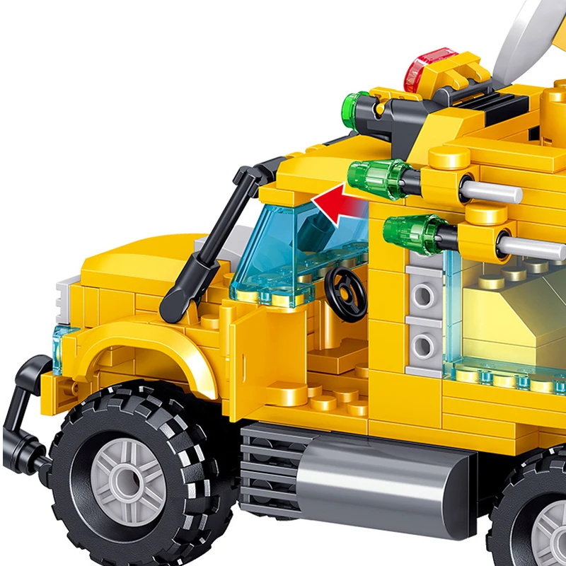 

Dinosaur World Park Model Series Building Blocks Deformable tree house Figures Truck Toys Brick for Friends Children Boy Gift