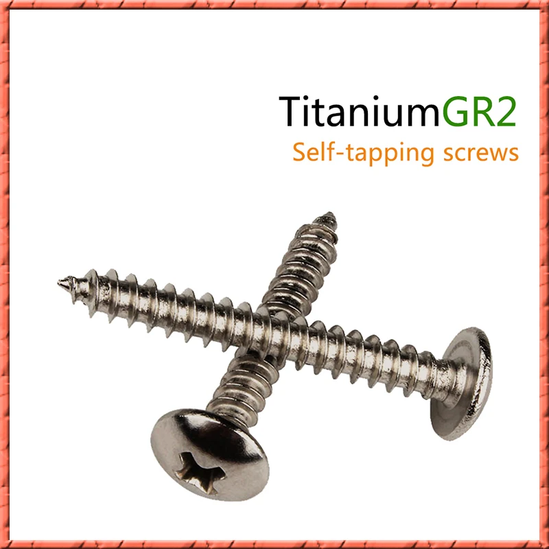 50 шт./лот из чистого титана M4 * L крестообразные утопленные большие плоские