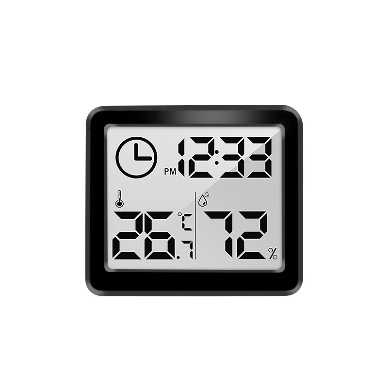 1cm thickness dry hygrometer clock multifunction electronic digital thermometer hygrometer household home thermometer indoor free global shipping