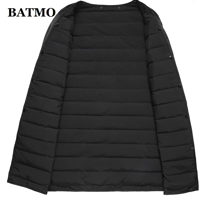 BATMO 2019 Новое поступление зимние 90% куртки из белой утки кожаный мужской пуховик