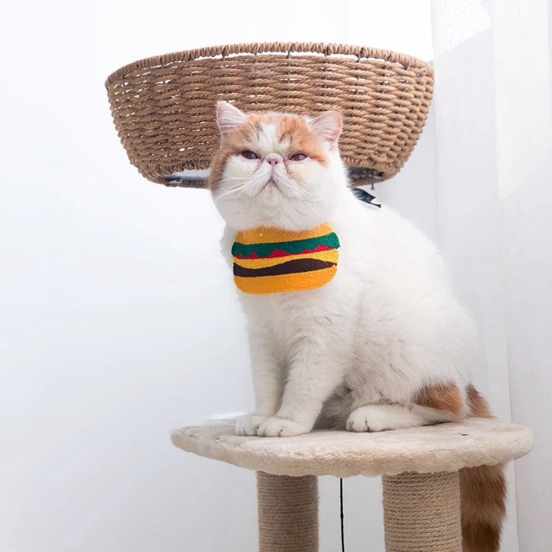 Cute Dog Collar Bandanas Bibs Scarf for Cats Adjustable Pet Neckerchief Accessories Saliva Towel For Small Medium Dogs | Дом и сад