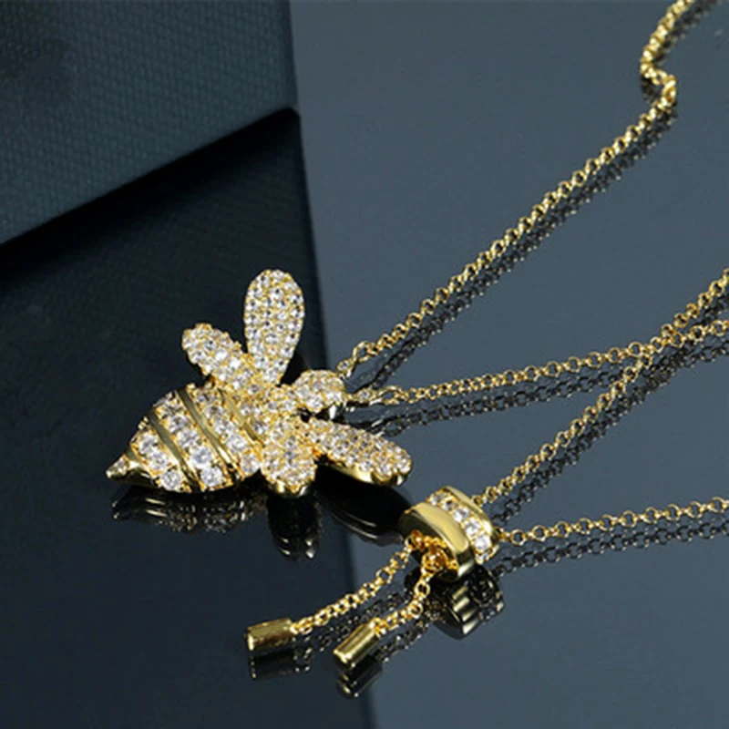 

S925 Sterling Silver Adjustable Necklace Pearl Fish Wasp Hippocampus Temperament Elegant Personality Luxury Brand Zircon Jewelry