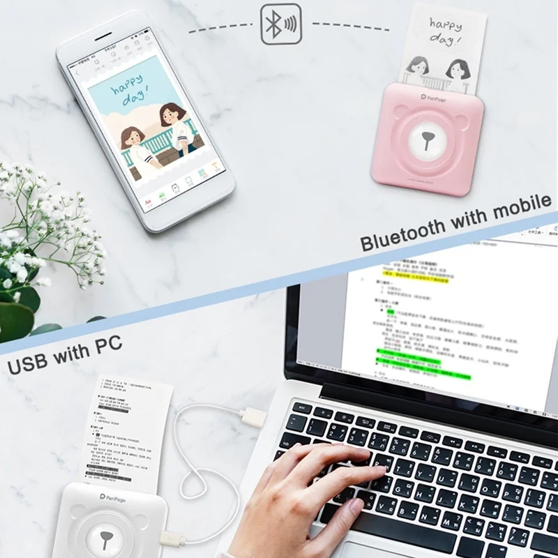 Peripage A6 203/304DPI фотопринтер Bliuetooth беспроводной термопринтер бумажная наклейка