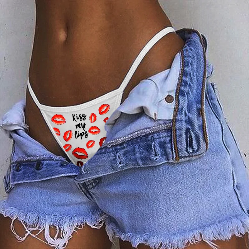 

Летние женские штаны размера плюс, сексуальная юбка с завышенной талией, трусики-стринги Поцелуй меня средства ухода за губами Письмо печат...