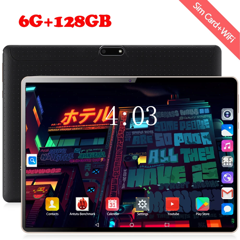 Планшет на Android 8 0 восемь ядер экран 10 дюймов 6 ГБ + 128 ГБ|Планшеты| |