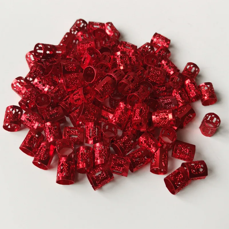 100 шт. круглые металлические инструменты для укладки косичек волос Bling Hair Braid