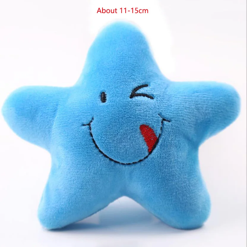 Blue Star Игрушки для собак, жевательная игрушка для щенков, пищалка, пищалка, плюшевая звуковая игрушка, обучающая игрушка, игрушки для животных, дропшиппинг - Цвет: Blue Star