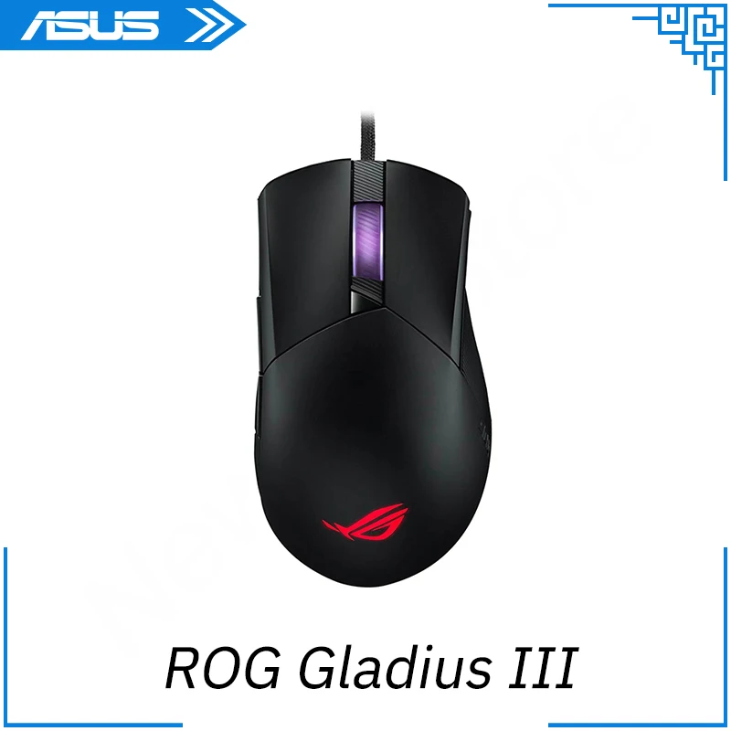 

Игровая мышь ASUS ROG Gladius III Classic, ассиметричная, с специально настроенным Паракордом 26000 DPI ROG и RGB-подсветкой Aura Sync