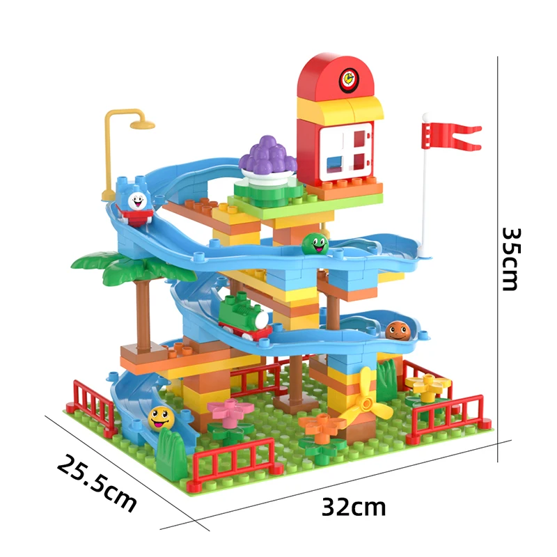 Детские Первые мраморные строительные блоки воронки скользящие большого
