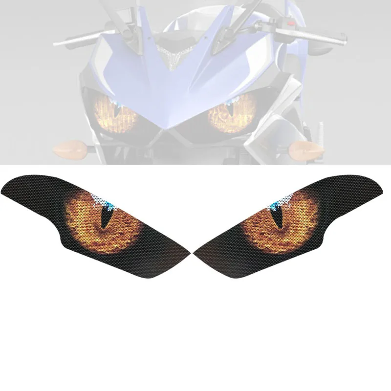 For YAMAHA YZF-R3 YZF-R25 YZF R3 R25 2015 2016 2017 2018 Motorcycle 3D Front Fairing Headlight Sticker Guard Stickers YZFR3
