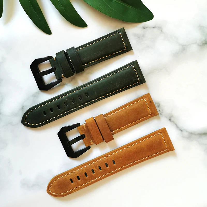 

Watchband Soft Calf Genuine Leather Watch Strap 20mm 22mm 24mm 26mm Watch Band for Tissot Seiko Accessories Wristband