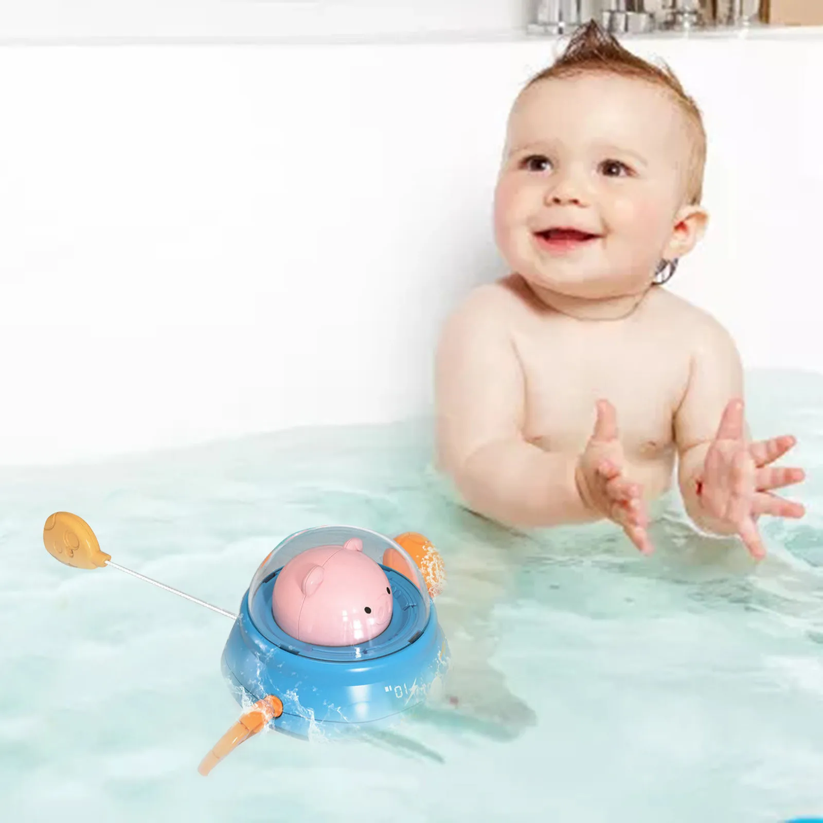 

Дети детские купальные воды Весна заводные игрушки для ванной мелких животных утка морская черепаха КИТ свинья Пингвин распыления воды # g