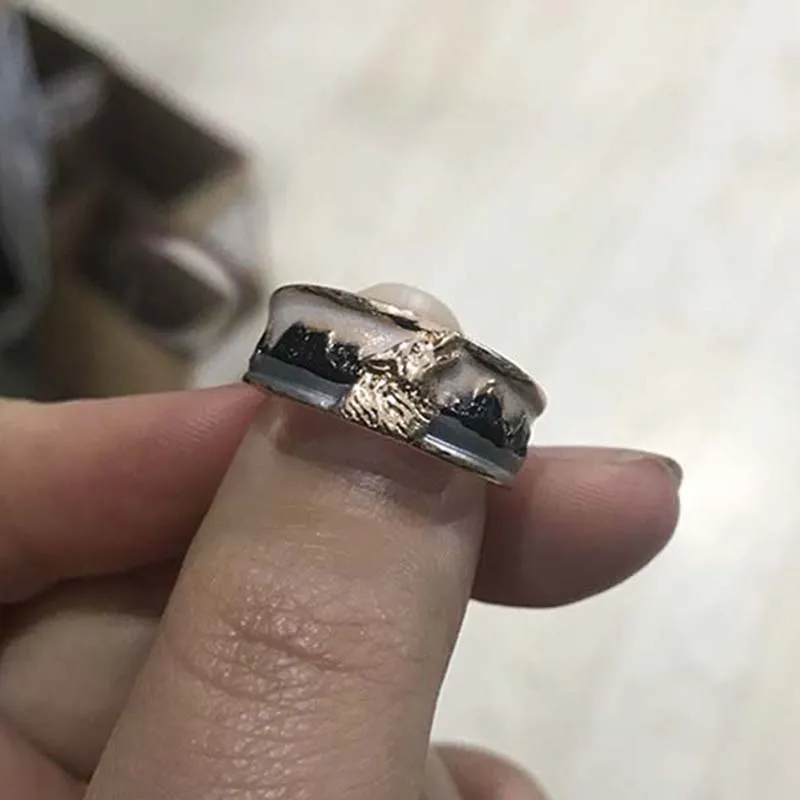 Винтаж панк Call Of дикого волка кольца для Для мужчин Обручальное Обручение t