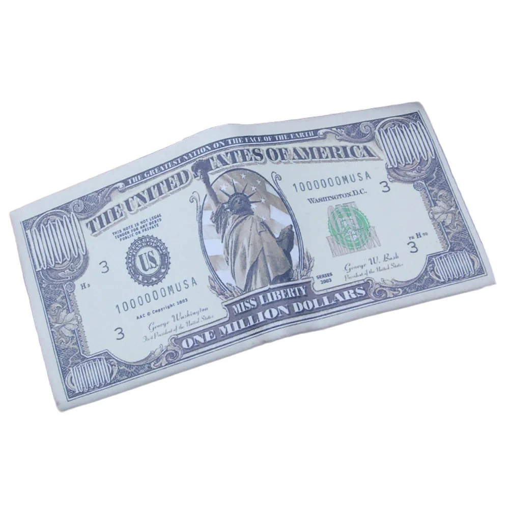 

Men's Short 100 Usd Wallet Fashion Pu Leather Card Case Creative Gift Youth Student Wallet Coin Bag 2021 New