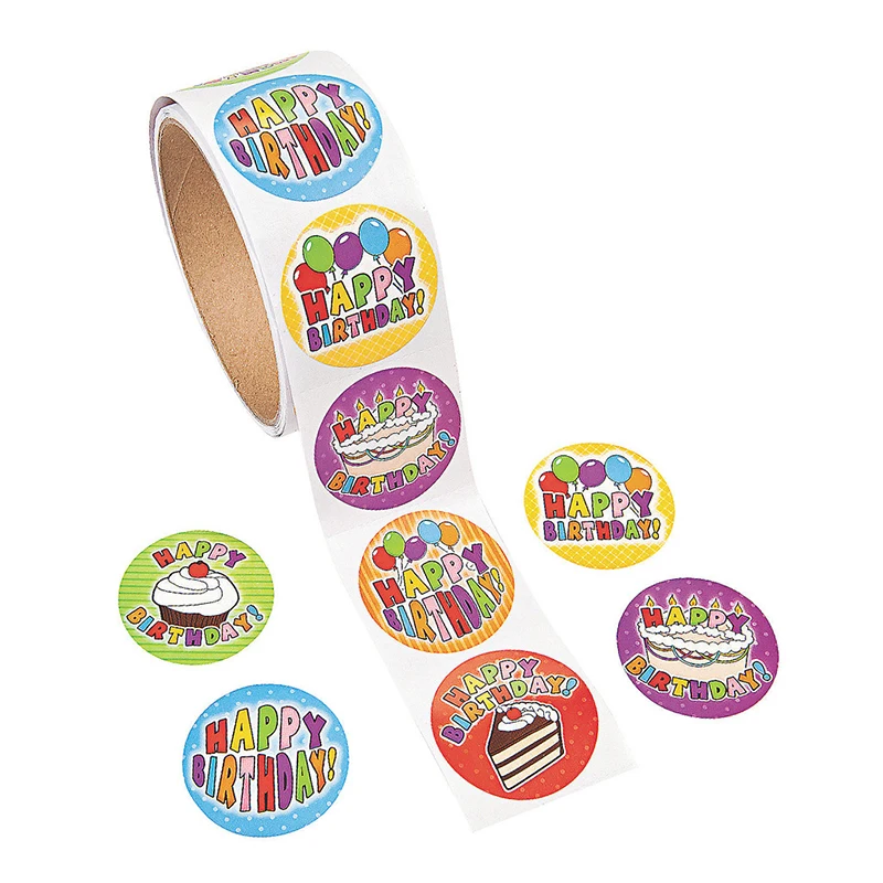 

One Roll Cute School Stationery Stickers For Kids Creative Christmas Birthday Gift Fashion Cartoon Animal Santa Claus Sticker