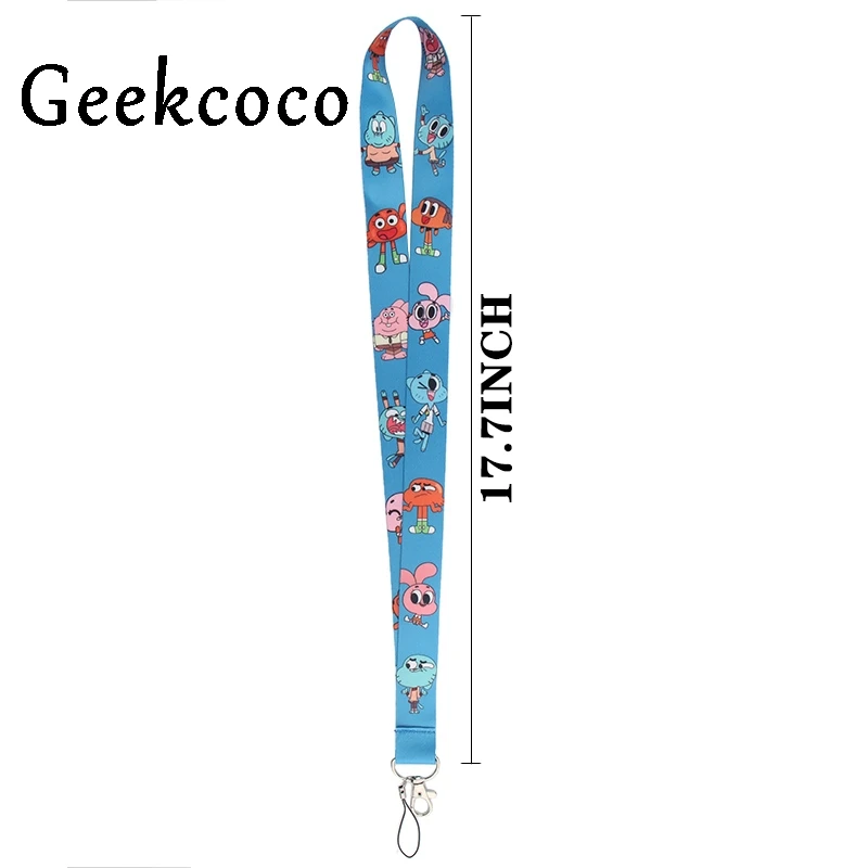 Удивительный мир Gumball мультфильм kawaii шнурки Мобильный телефон ключ карты идентификации ремни USB держатель значков Висячие J0548