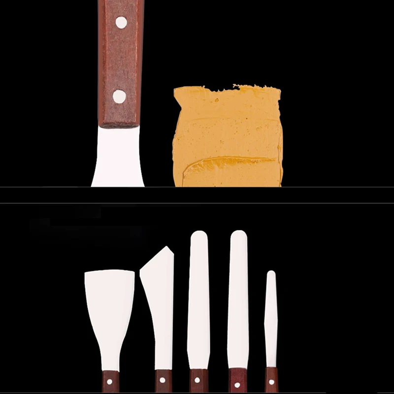

Stainless Steel Palette Cutter Scraper Set Spatula For Oil Painting Tool 1 Pcs
