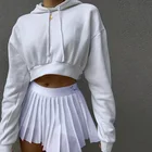 Женская плиссированная мини-юбка с завышенной талией, модная облегающая однотонная белая юбка в стиле High Street y2k, новинка 2021