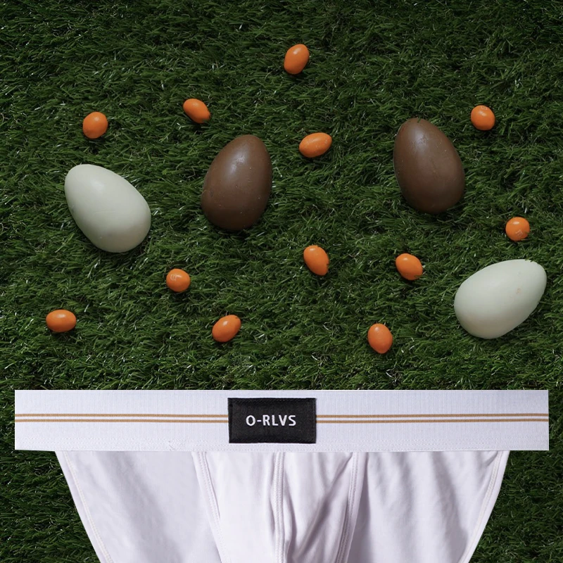 Мужские трусы-брифы ORLVS черные бесшовные трусы из воздухопроницаемой ткани с