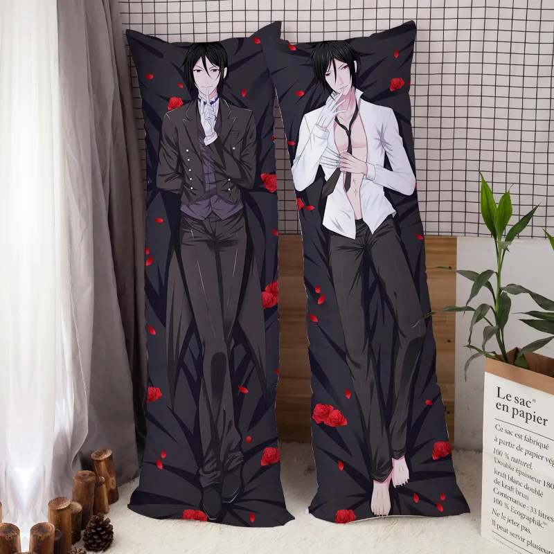

Anime Black Butler Sebastian Ciel Phantomhive Dakimakura Hugging Body Pillow Case Otaku Fullbody Pillow Cover Home Bedding Gift
